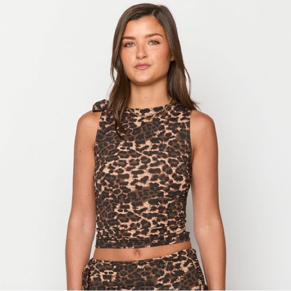 🆕 LIONESS Rendezvous Leopard Top Animal Print Top Size XS - Picture 11 of 13